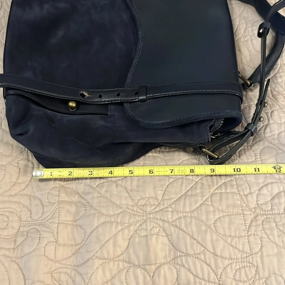 Kate Spade Westward Emily & Merritt Navy Blue Laptop Vintage Hobo Shoulder Bag
